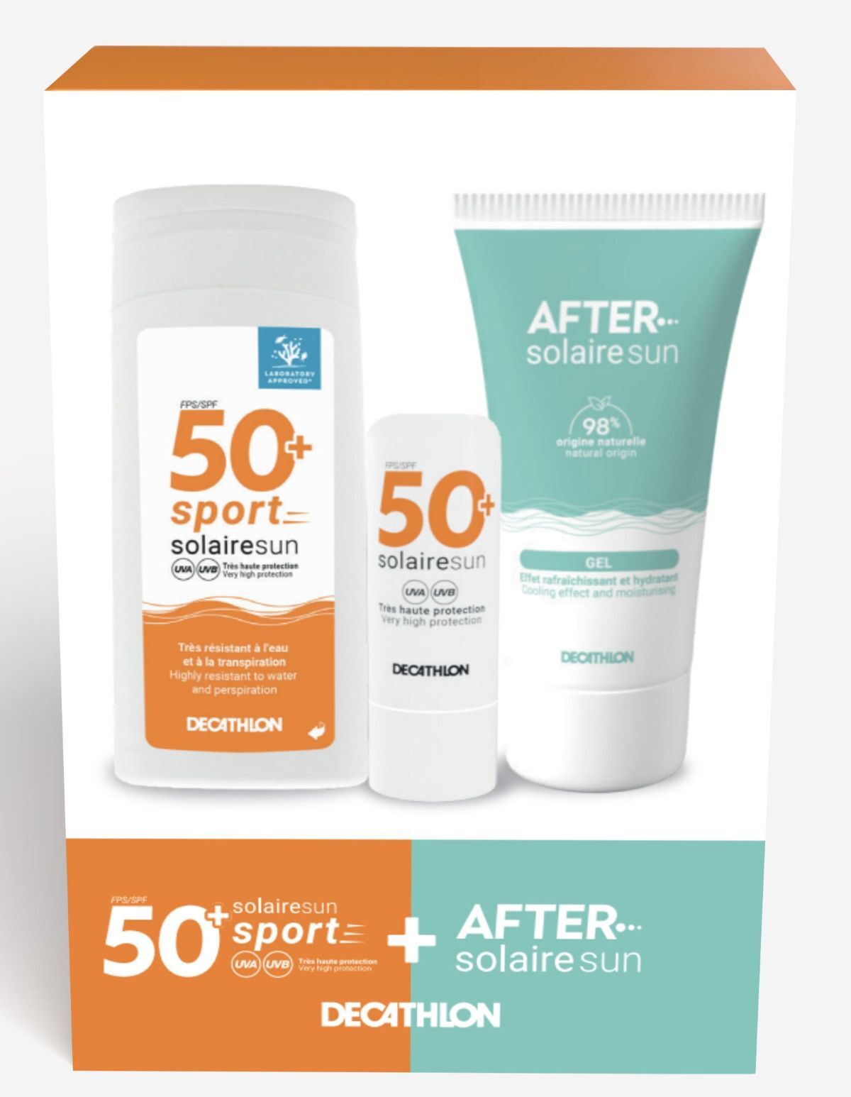 Mini kit para protección solar SPG 50+ de Decathlon