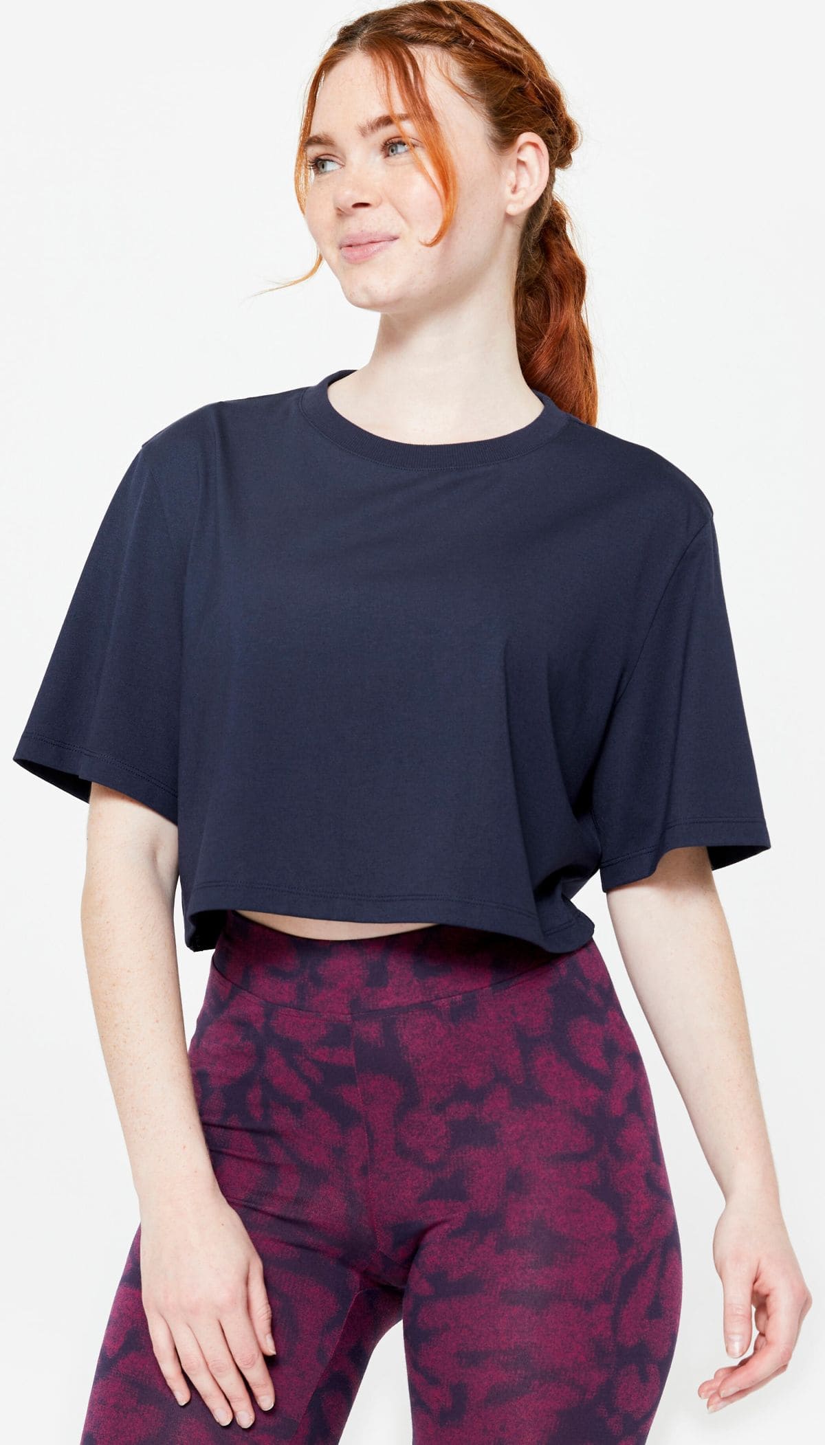 Camiseta crop top Domyos de Decathlon