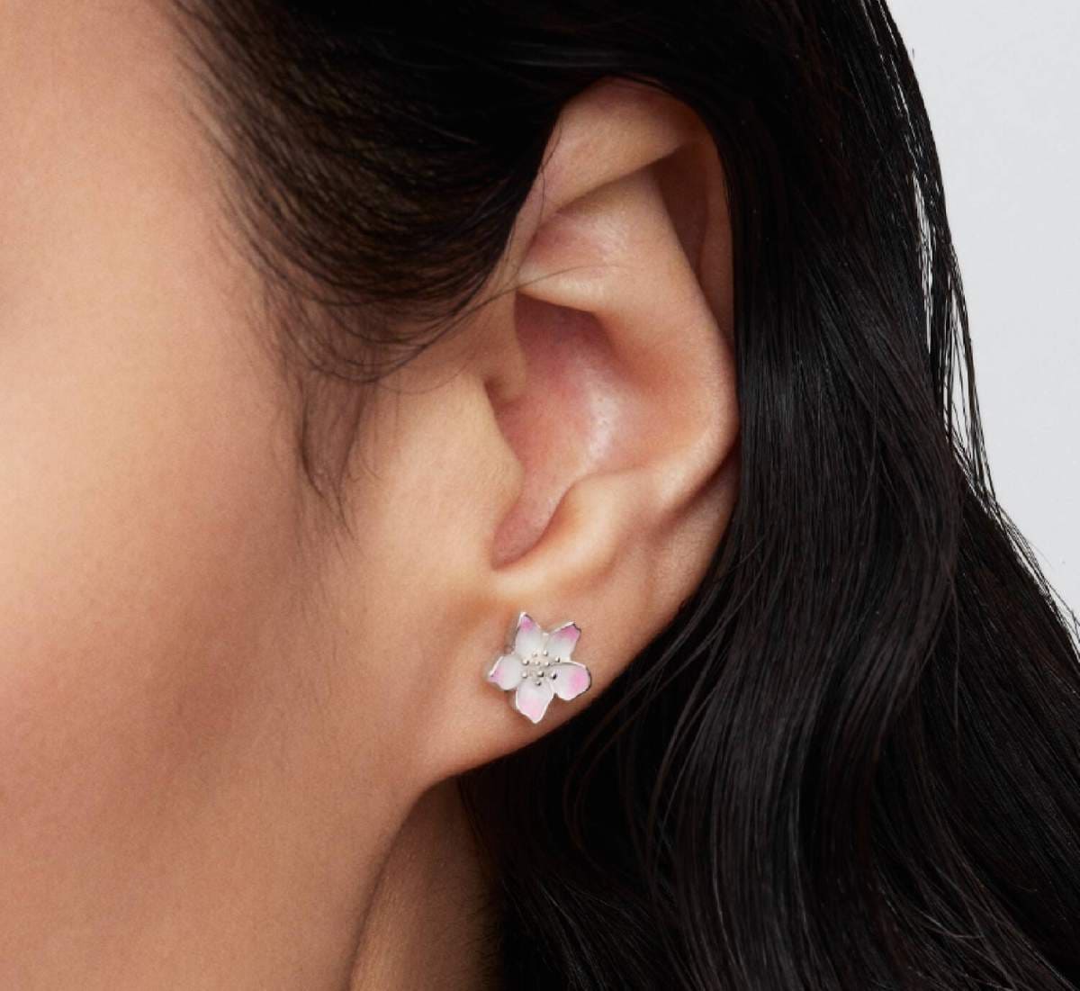Pendientes de botón Flor de Cerezo de Pandora