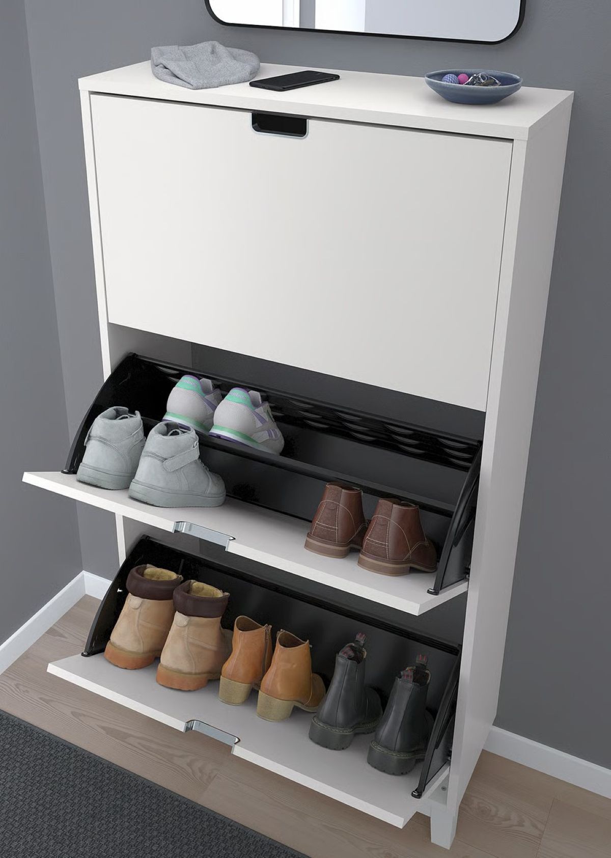 Zapatero con 3 compartimentos de la serie STÄLL de Ikea