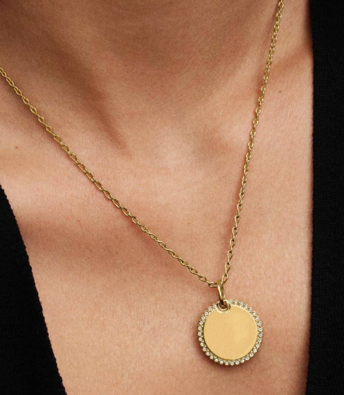 Colgante Etiqueta Redonda Brillante Grabable de Pandora