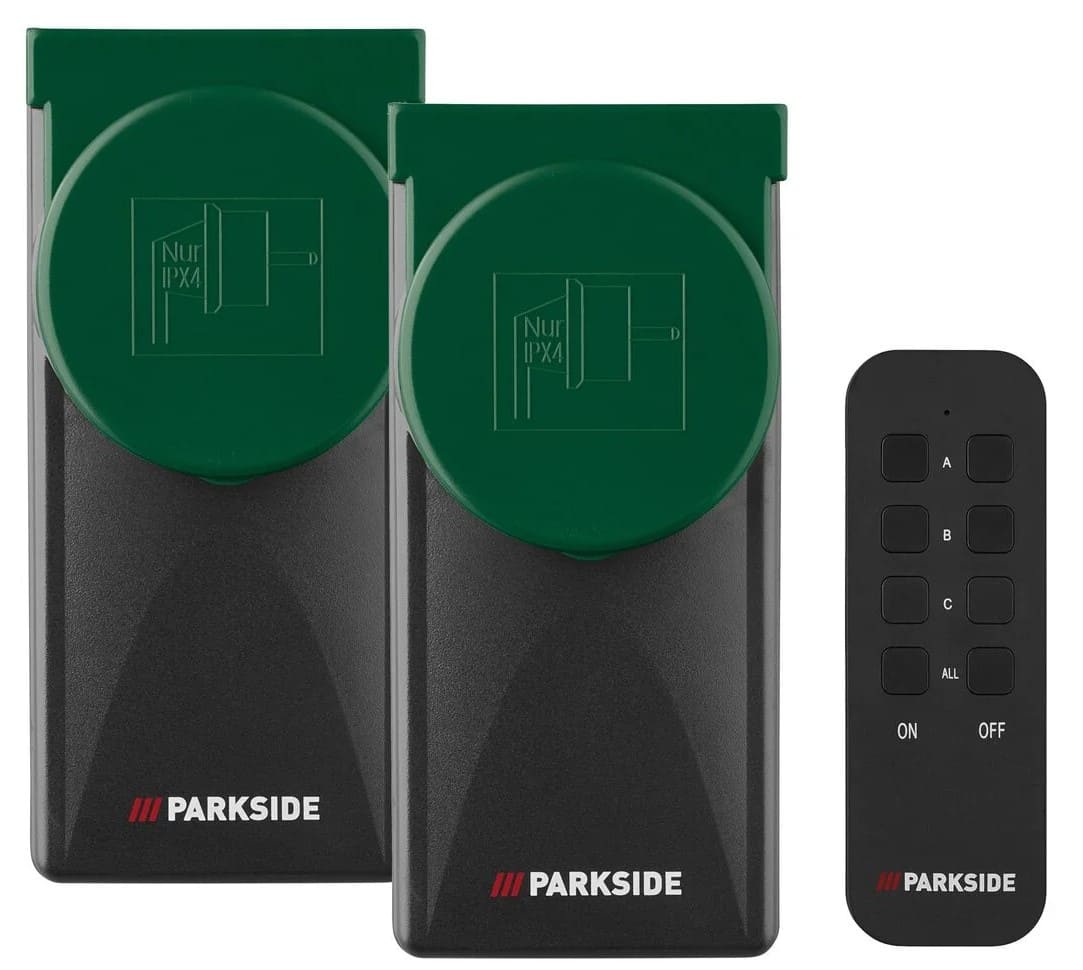 Juego de enchufes inalámbricos de 3 piezas, Parkside