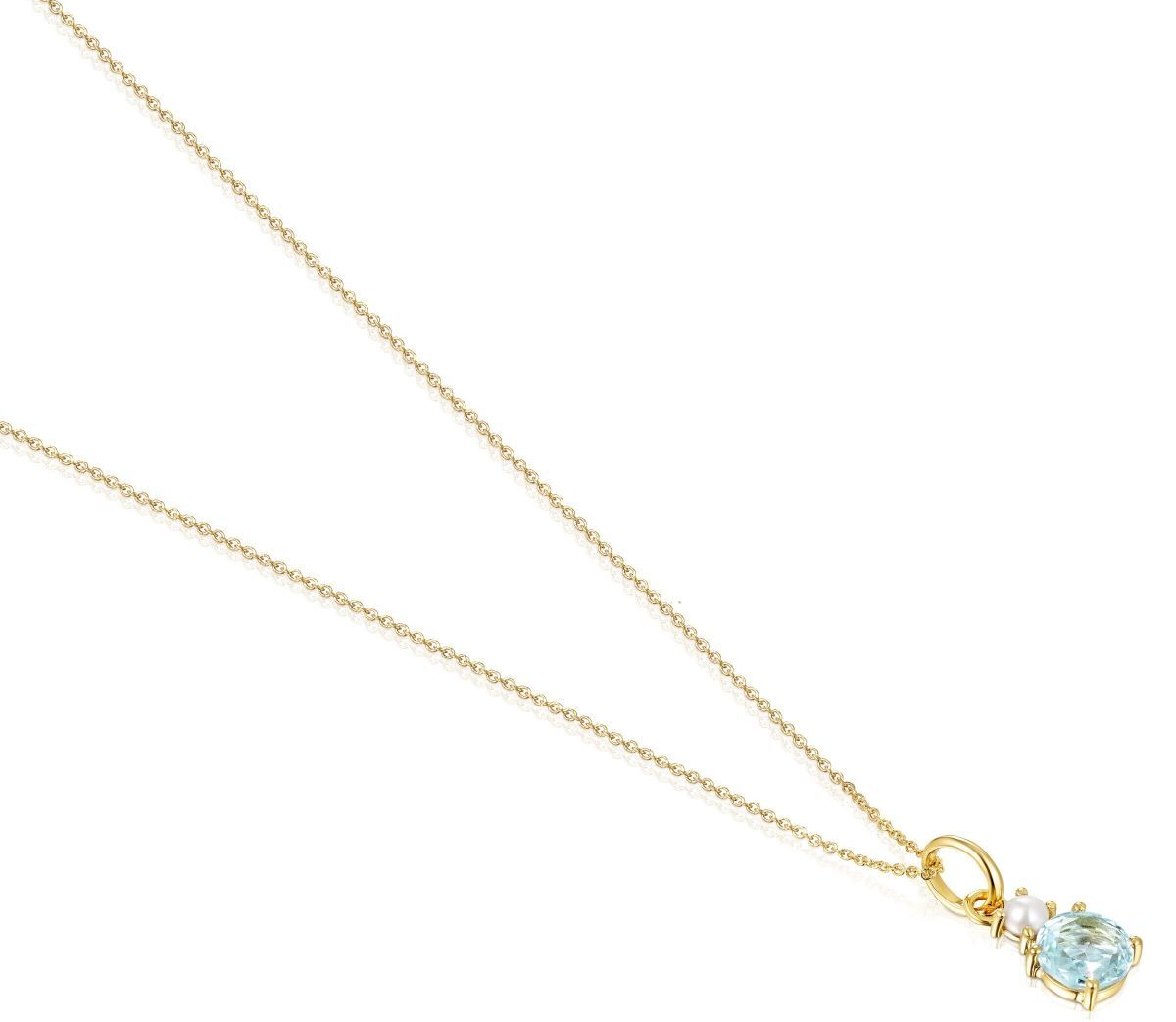 Collar de oro con topacio y perla Mini Ivette de Tous