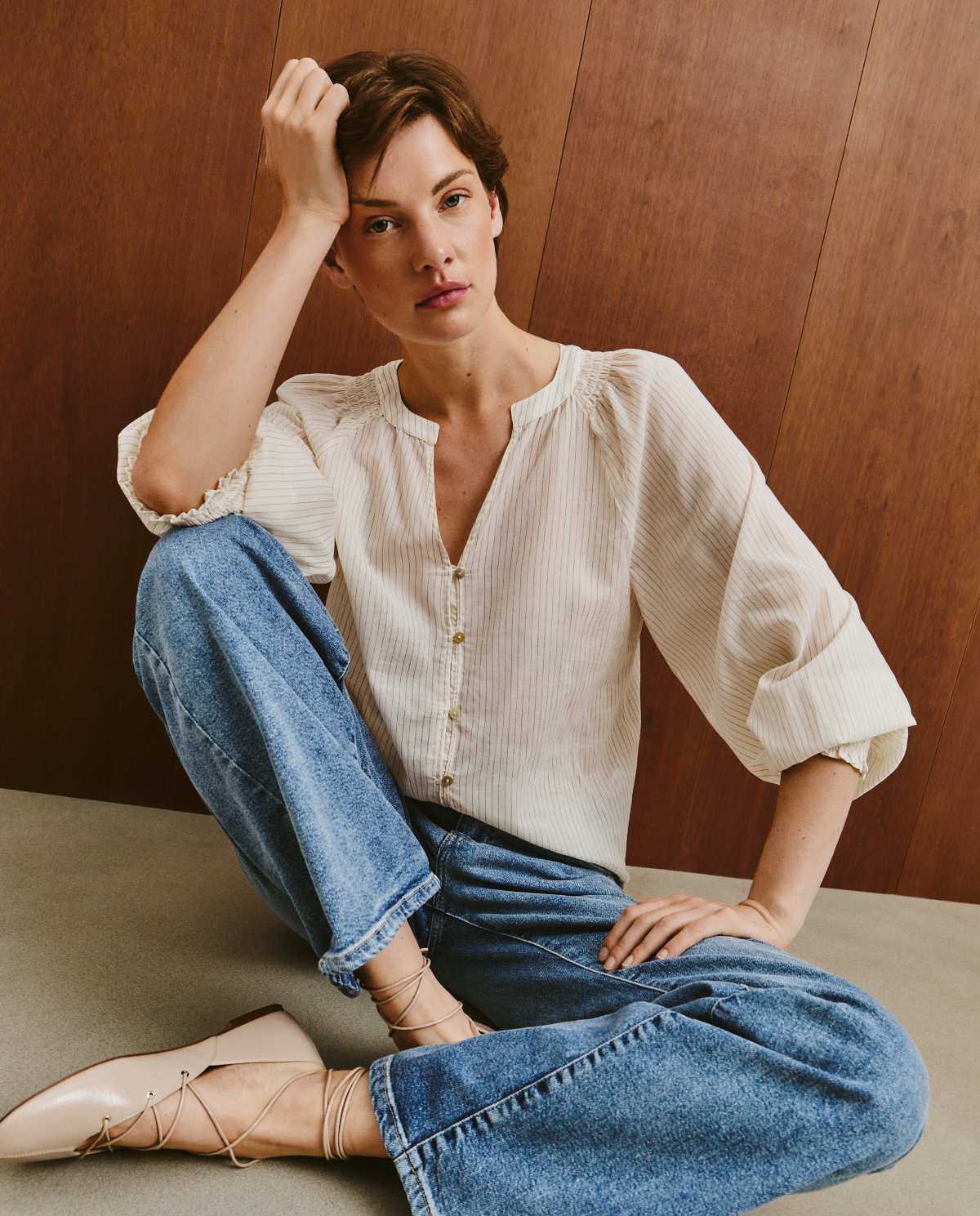 Southern Cotton Blusa de manga larga estampada de mujer en El Corte Inglés