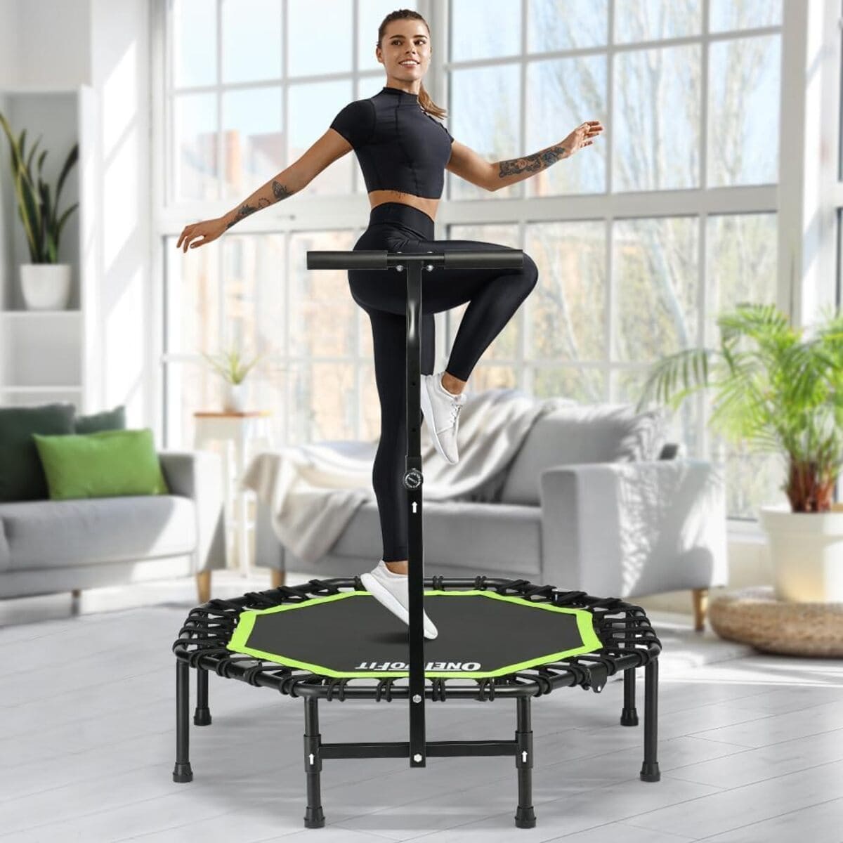 Trampolín plegable para adultos, ONETWOFIT