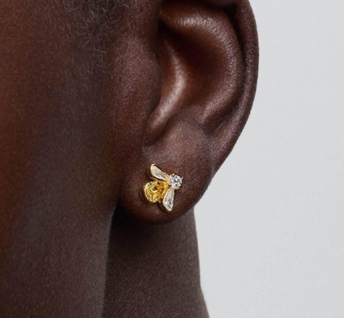 Pendientes de botón Abeja Miel de Pandora