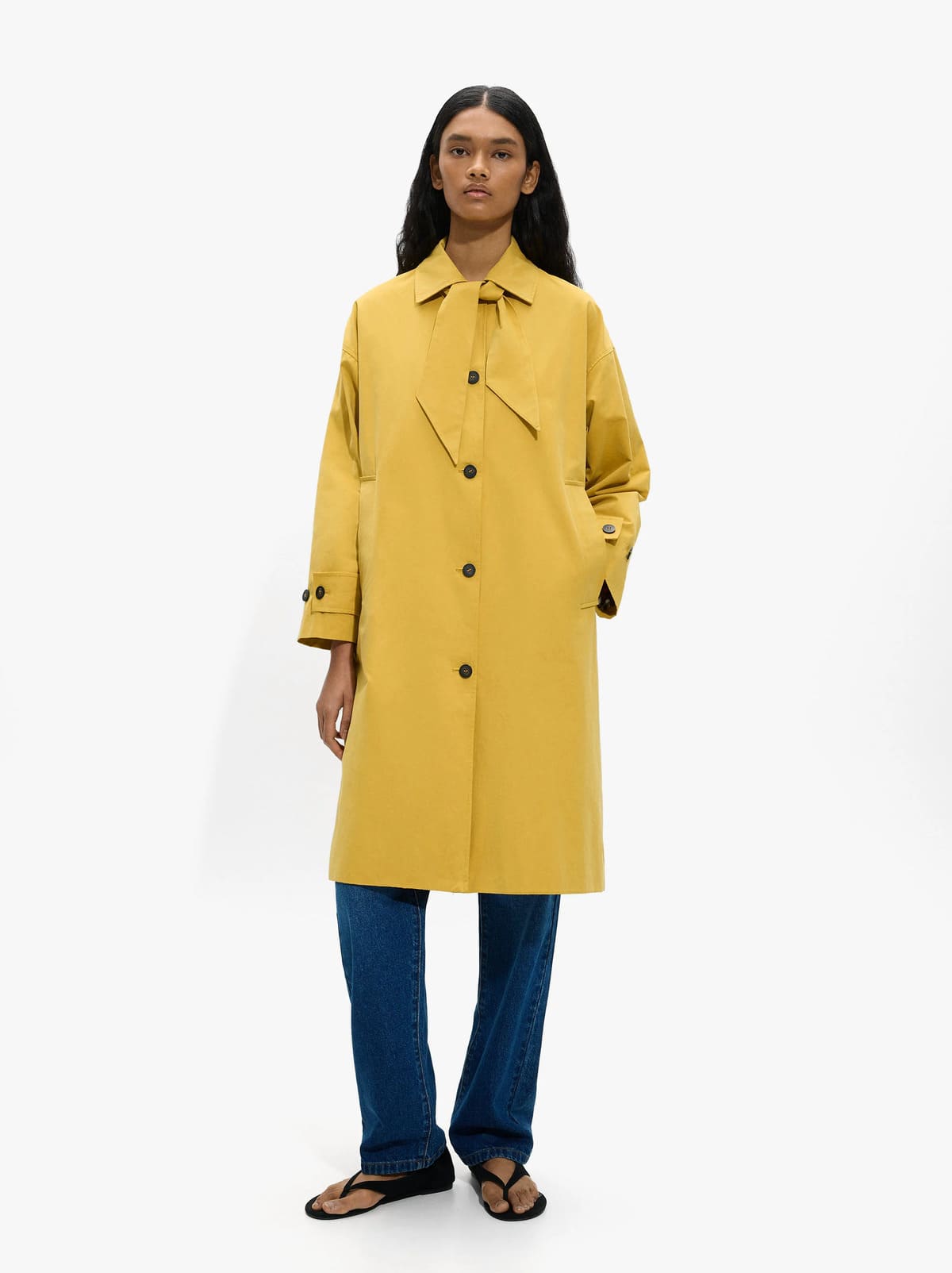 Gabardina con forro vichy