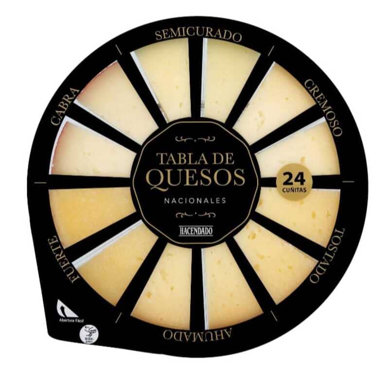 Tabla de quesos nacionales Hacendado