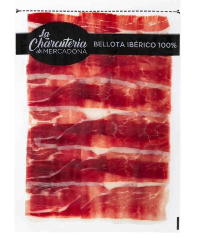 Jamón bellota ibérico 100 cortado a tapas envasado al vacío