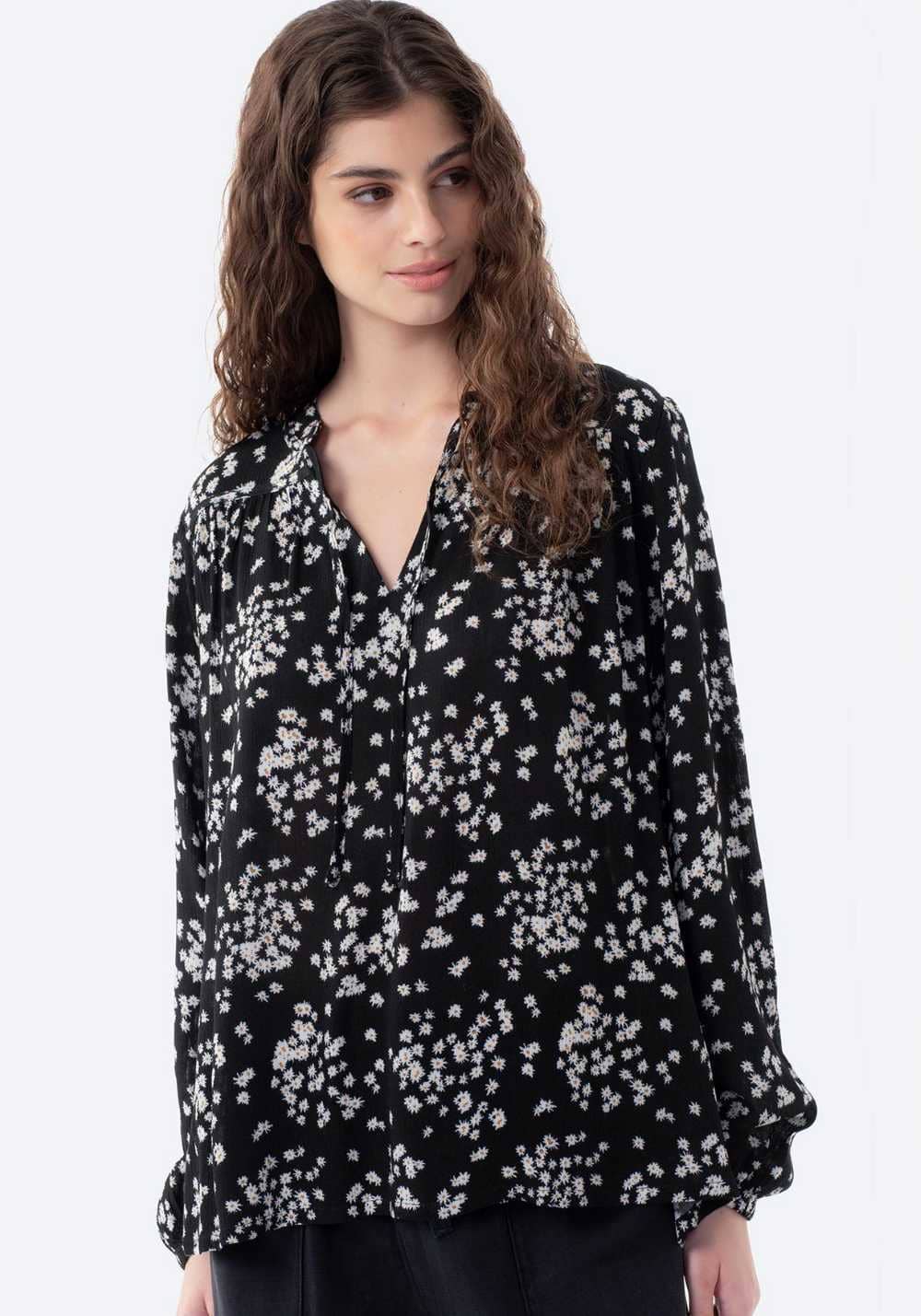 Blusa con estampado floral y manga larga de Mujer TEX de Carrefour