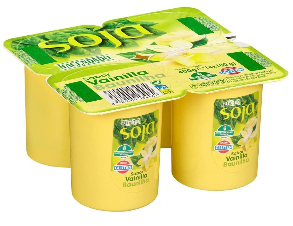 Postre de soja Hacendado