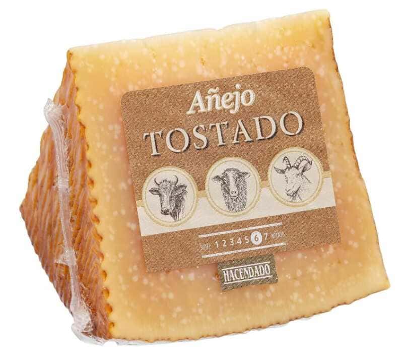 Queso añejo tostado mezcla Hacendado