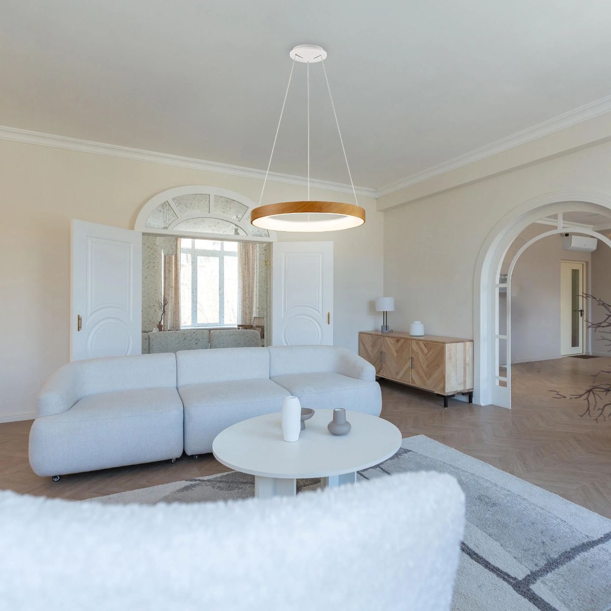 Lámpara de techo colgante acrílico luz LED Niseko II de Leroy Merlin