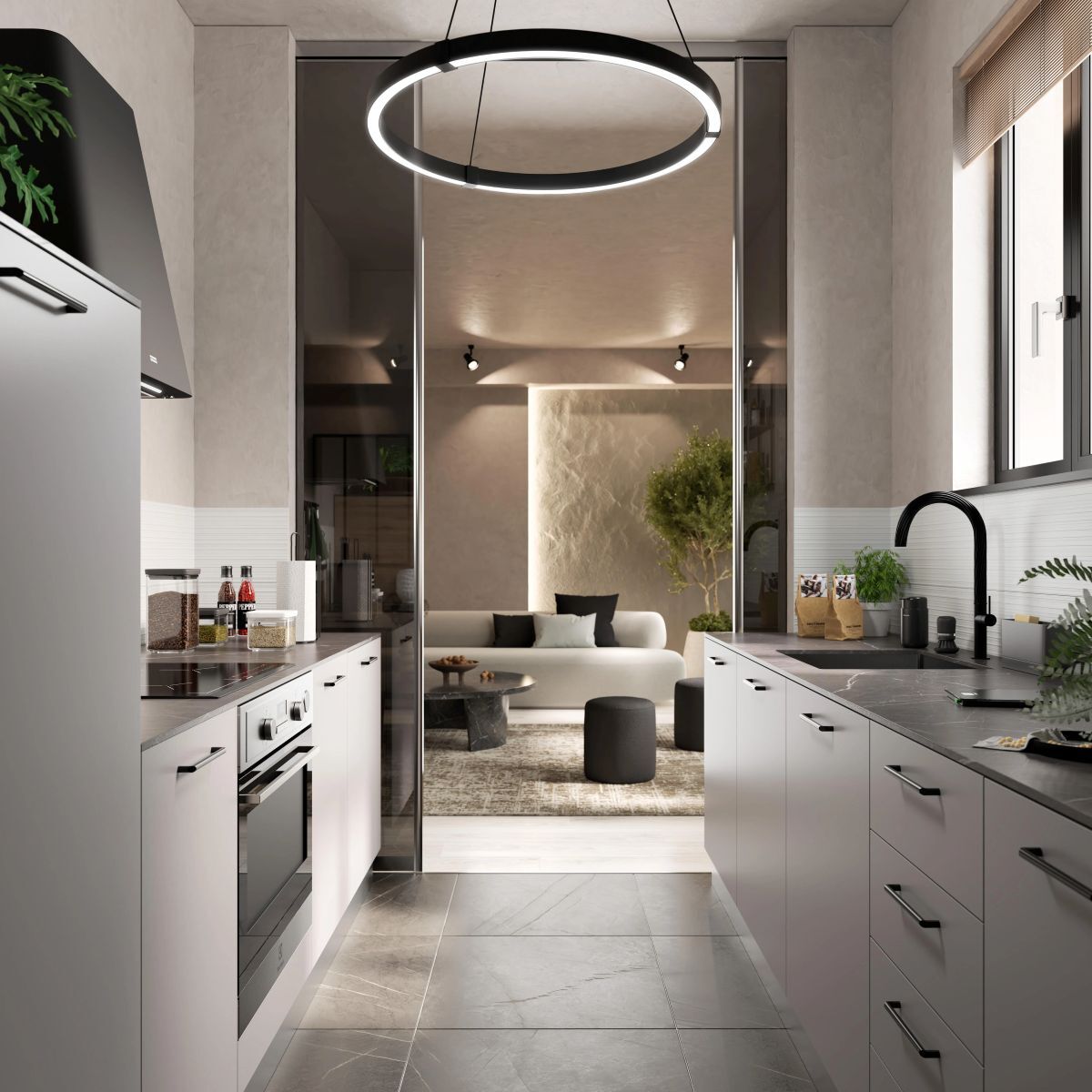 Lámpara de techo colgante de 3 luces regulables LED Cassini INSPIRE de Leroy Merlin