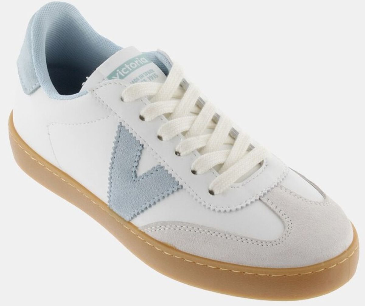 Zapatillas Victoria con piezas de serraje e interior en contraste de El Corte Inglés