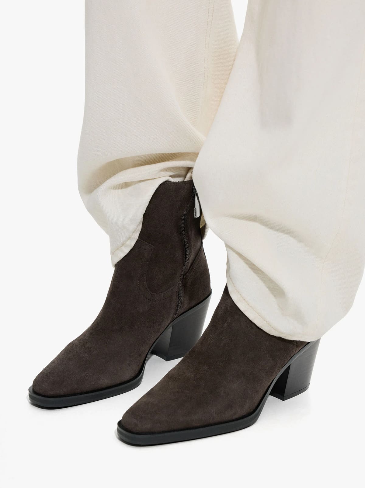 Botines de piel tacón ancho