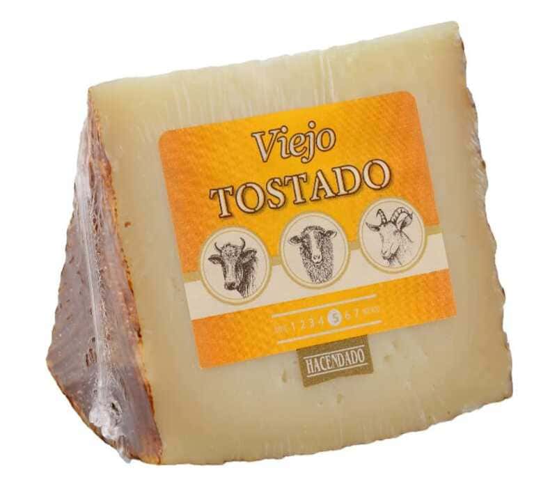 Queso viejo tostado mezcla Hacendado