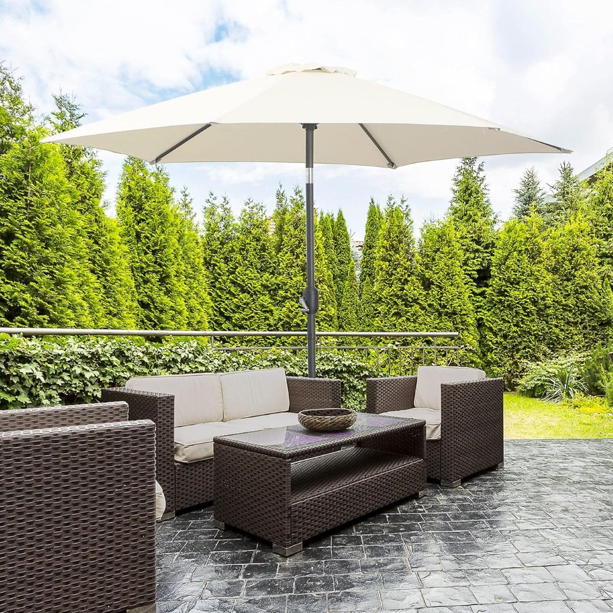 Parasol reclinable para exterior Seleok de Leroy Merlin