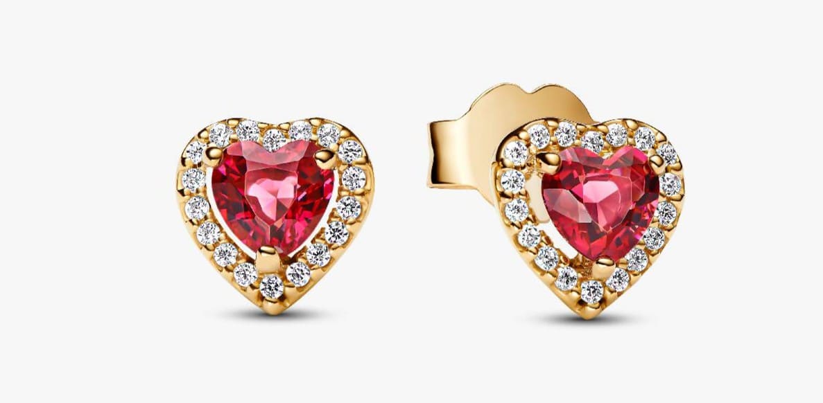 Conjunto de Regalo Collar y Pendientes Corazón Elevado de Pandora