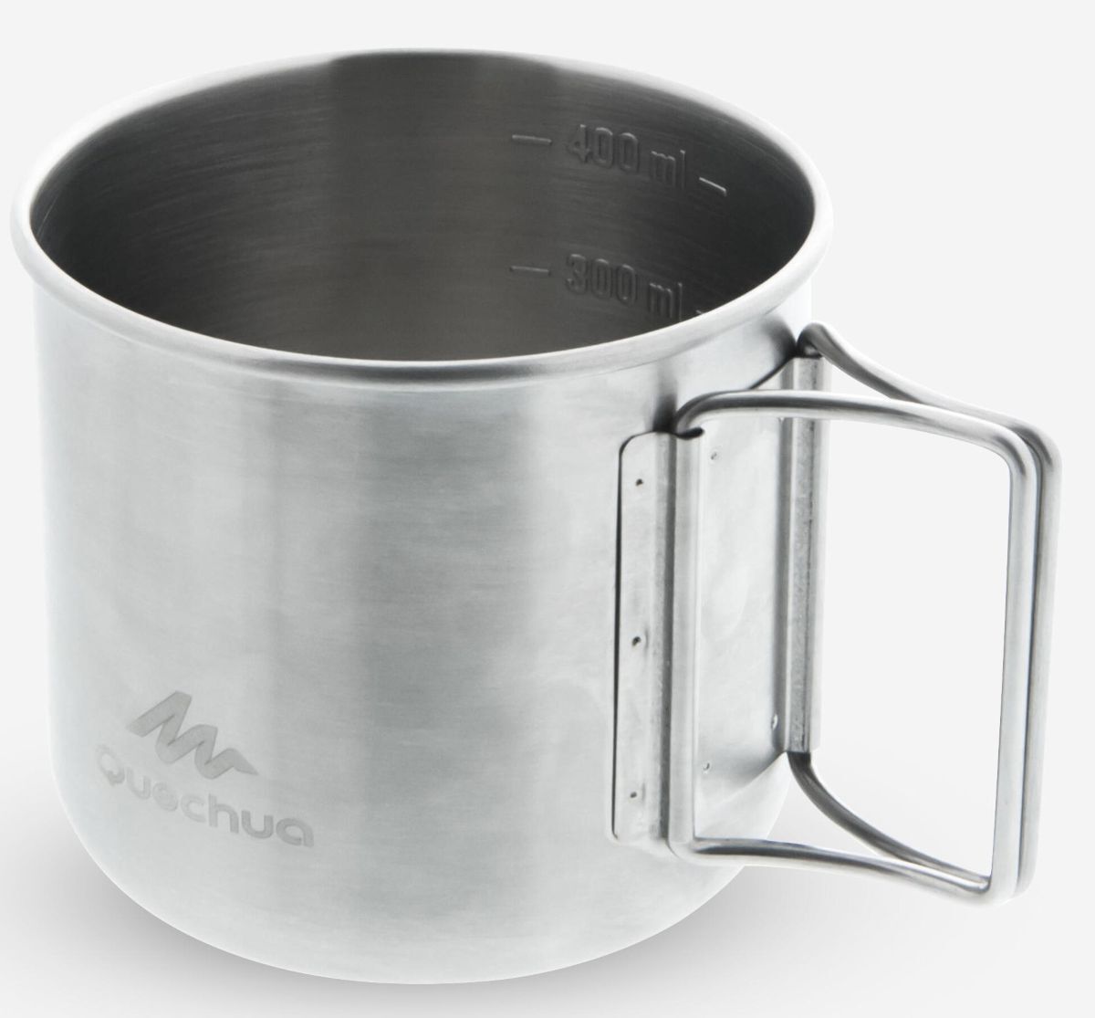 Taza de camping acero inoxidable 0,4 Litros Quechua MH150 de Decathlon