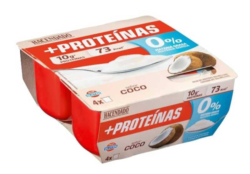 Postre lácteo sabor coco +Proteínas Hacendado