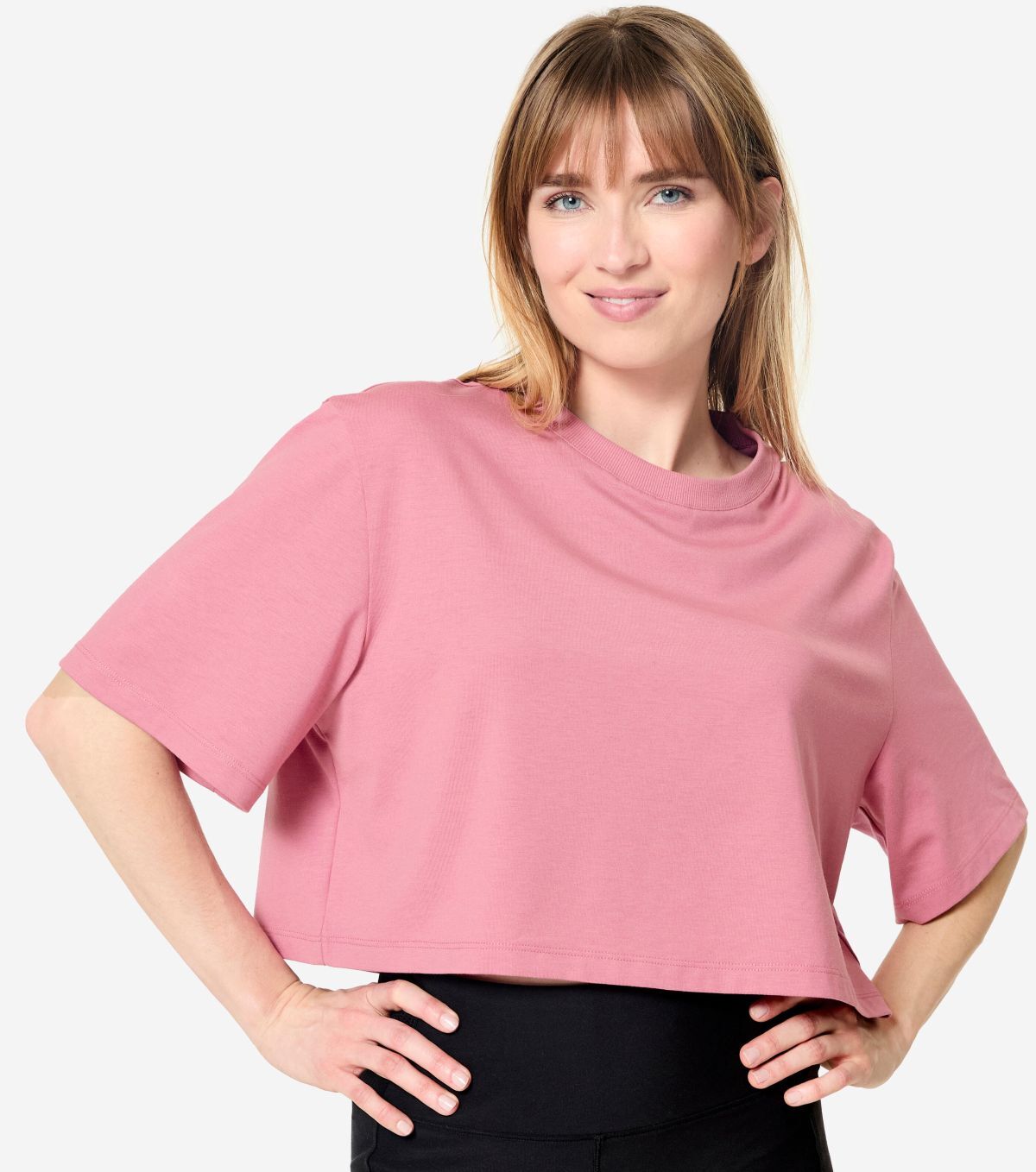 Camiseta crop top Domyos de Decathlon