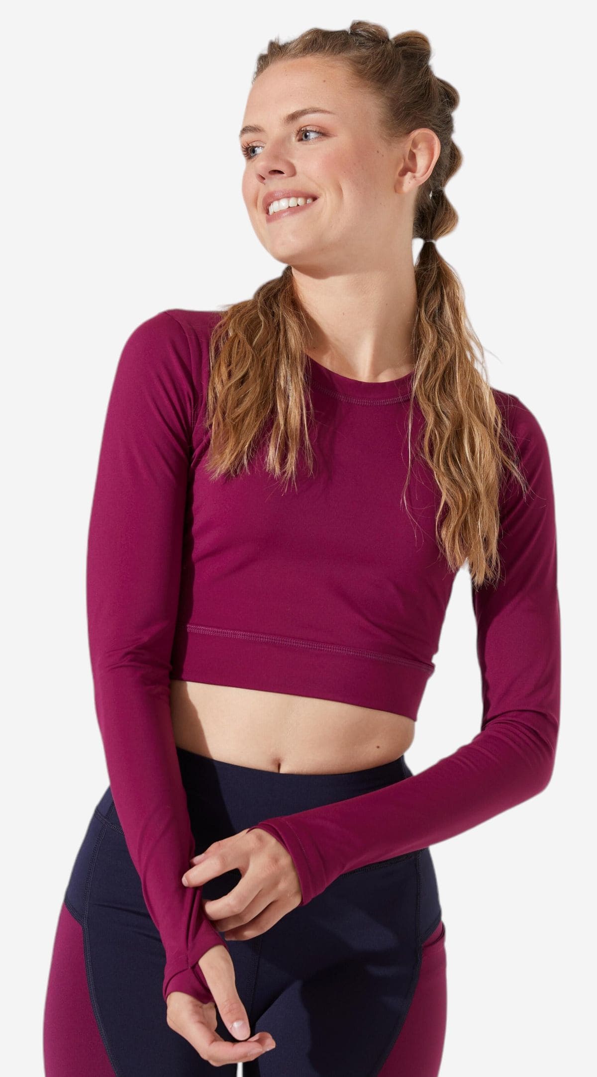 Camiseta crop top training Domyos de Decathlon