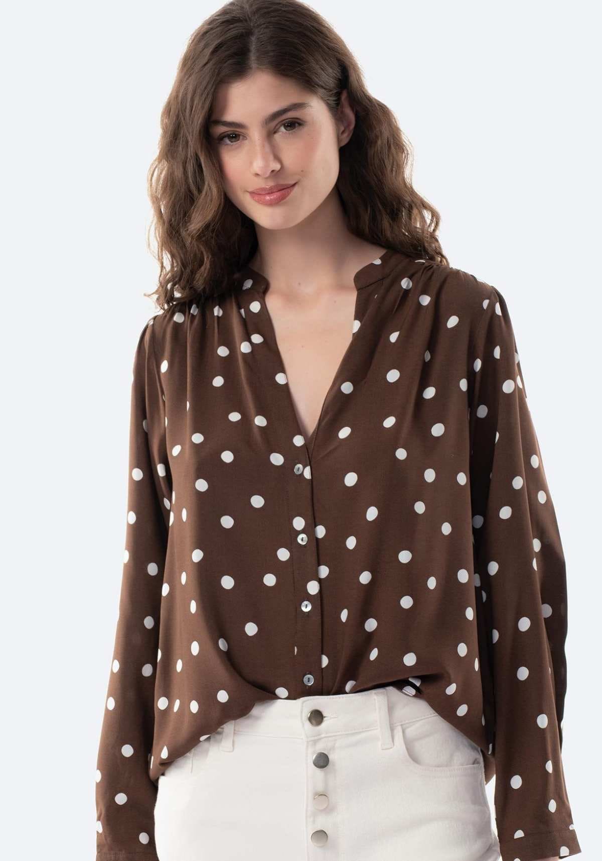 Camisa estampada manga larga de Mujer TEX en Carrefour