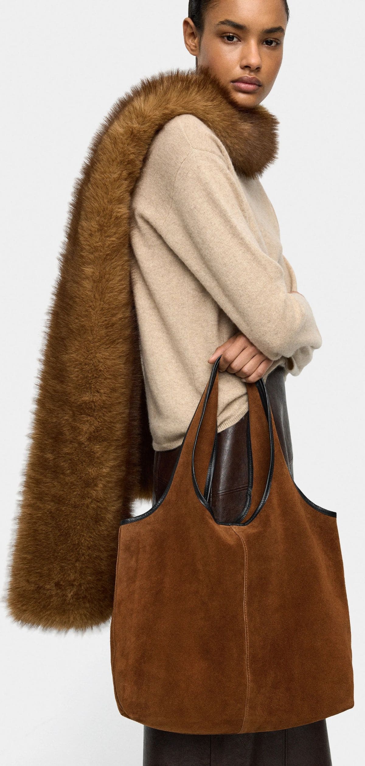 Bolso de hombro de piel de Parfois