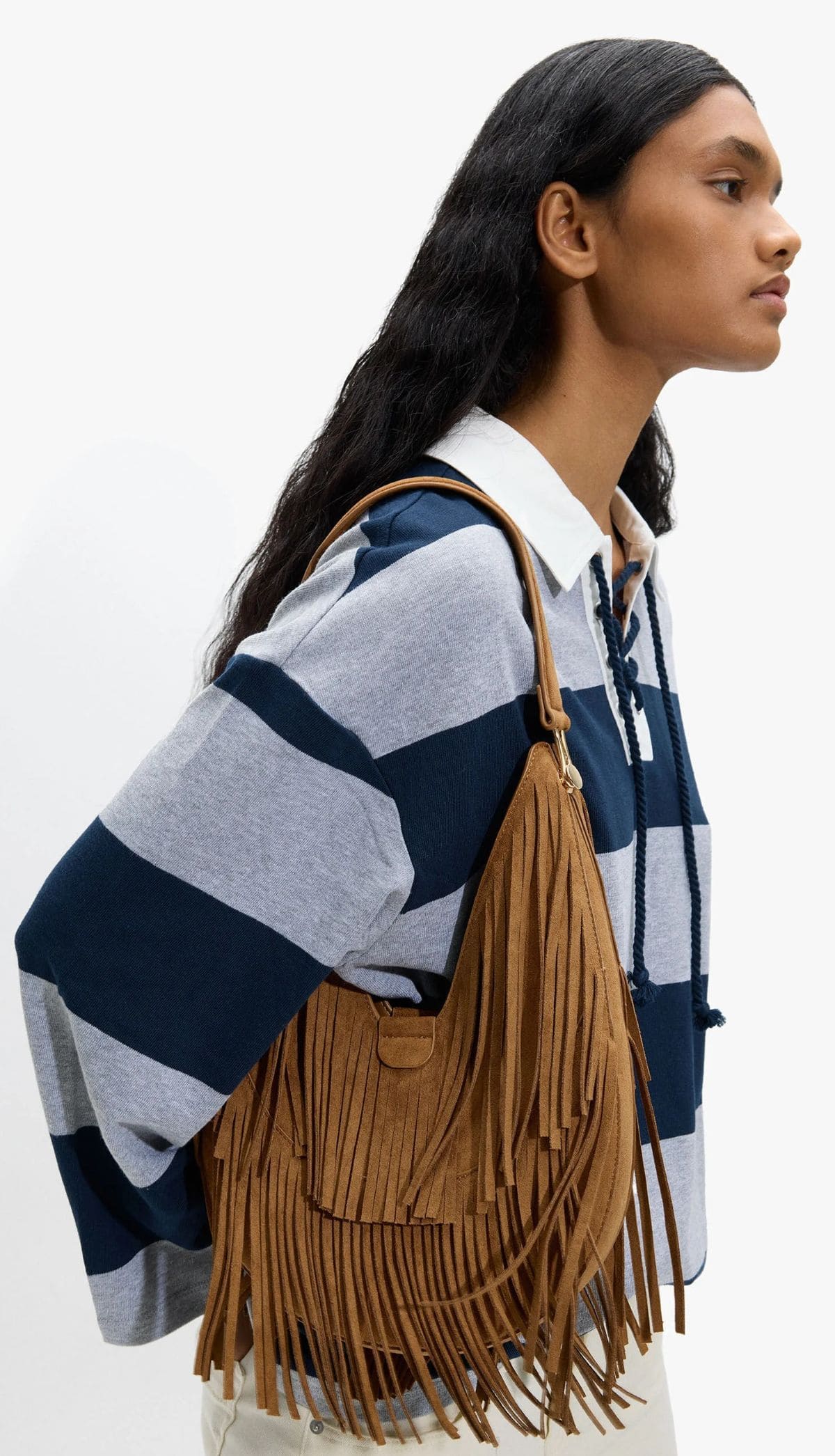 Bolso de hombro hobo con flecos de Parfois