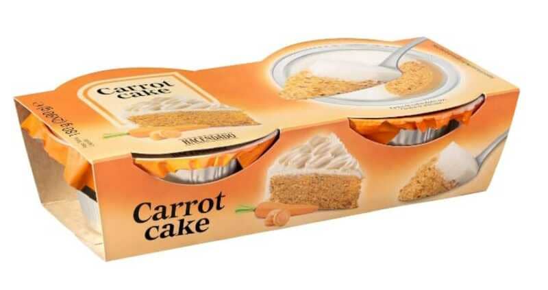 Postre lácteo Carrot Cake Hacendado con zanahoria