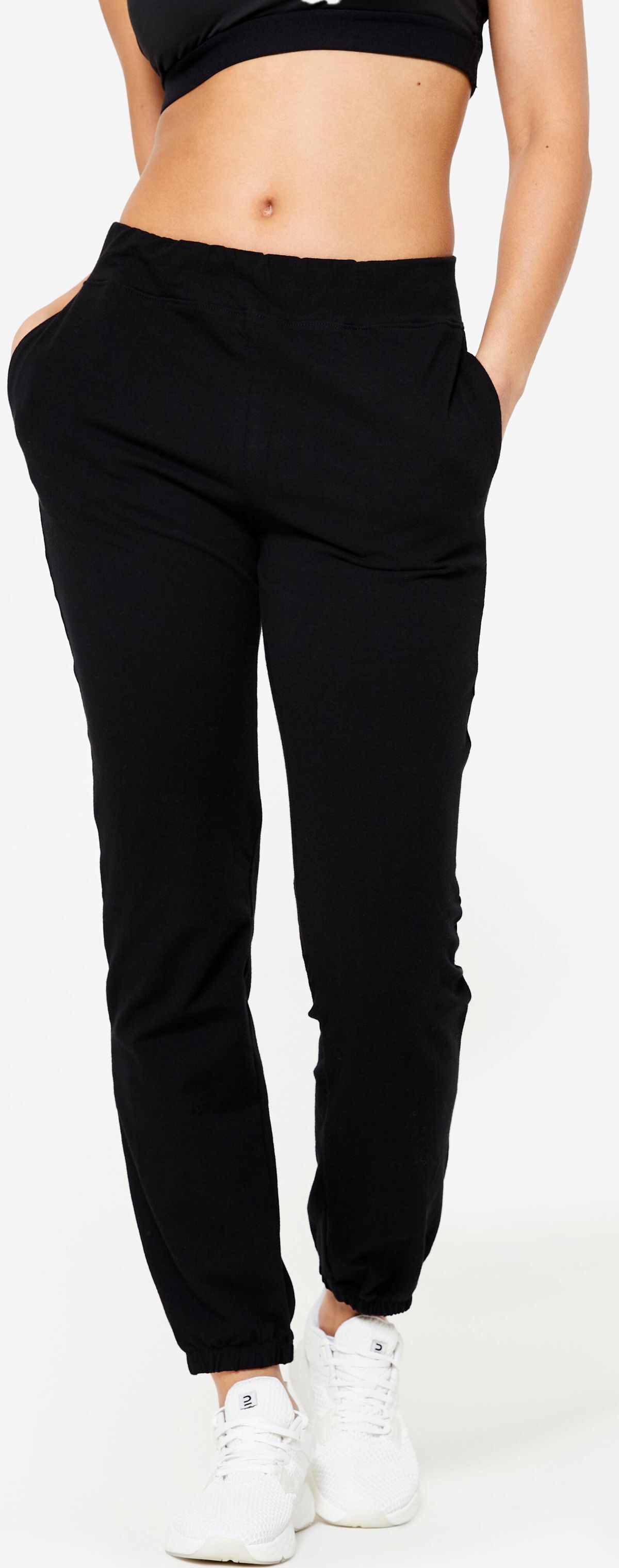 Pantalón jogger fitness recto de algodón Domyos de Decathlon