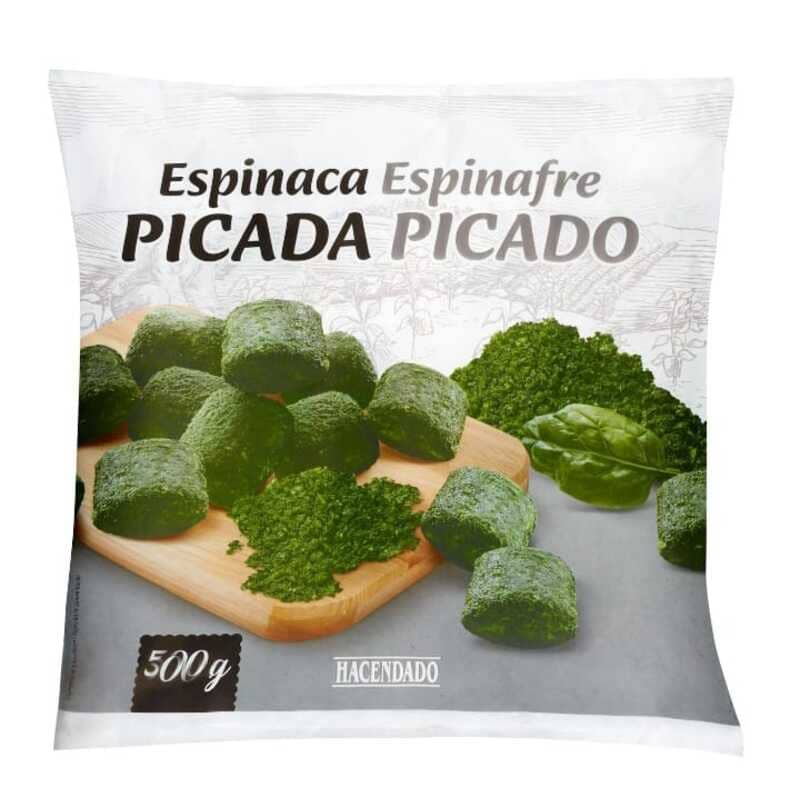 Espinaca picada en porciones Hacendado ultracongelada