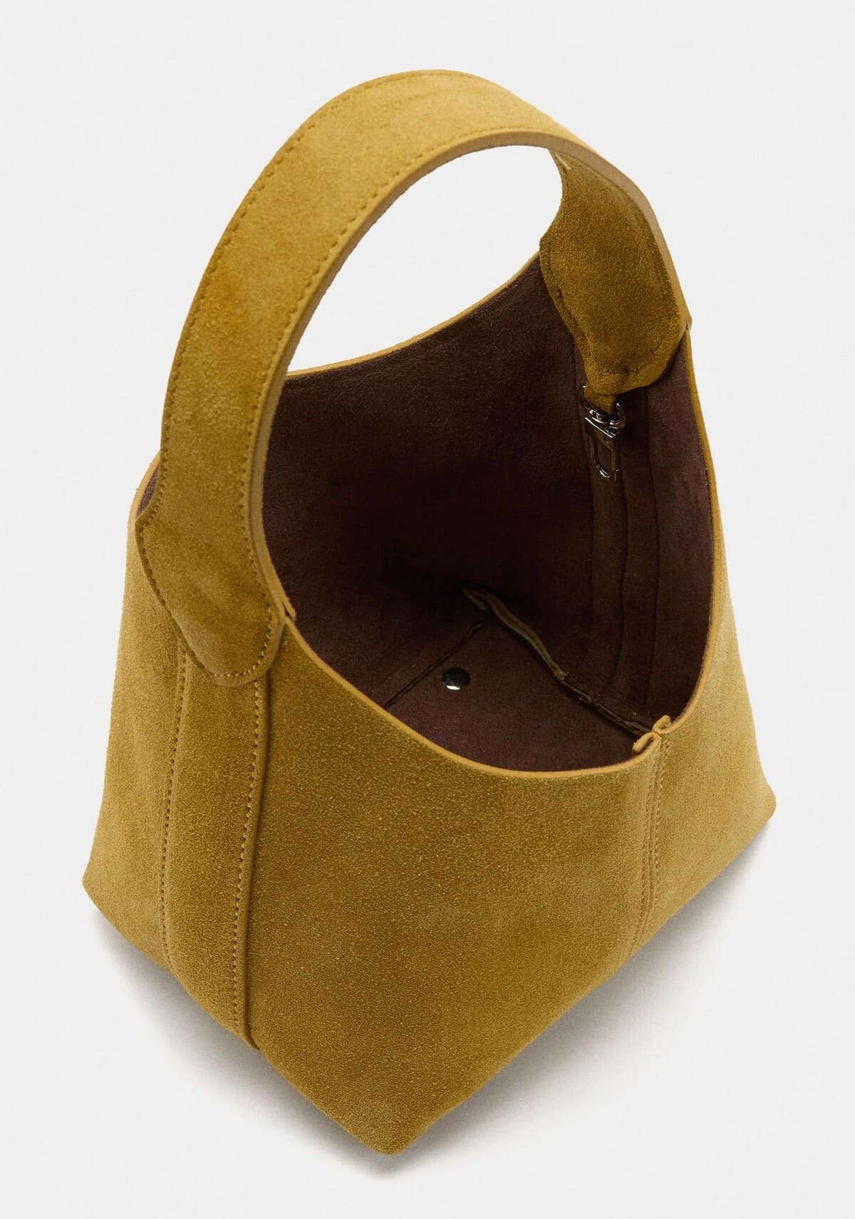 Bolso bombonera de ante