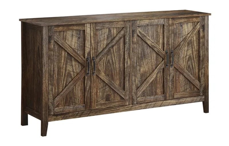 Aparador rústico de 4 puertas, MUEBLES BONITOS