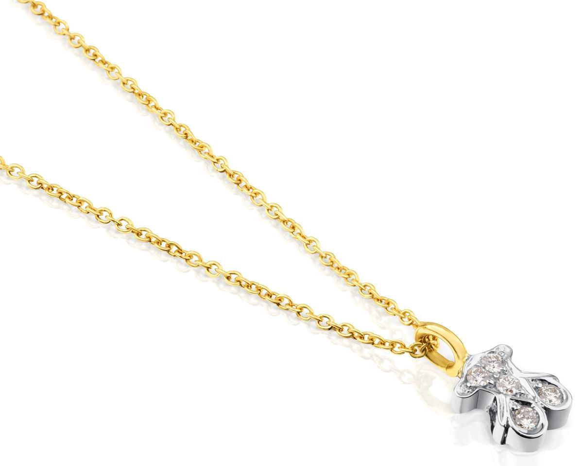 Collar de oro blanco y diamantes Puppies de Tous