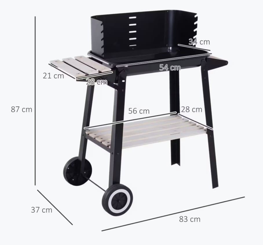 Barbacoa de Carbón Outsunny de Decathlon