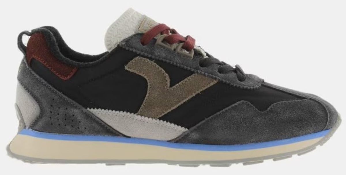 Zapatillas Victoria de nylon con piezas de serraje y logotipo retro de El Corte Inglés