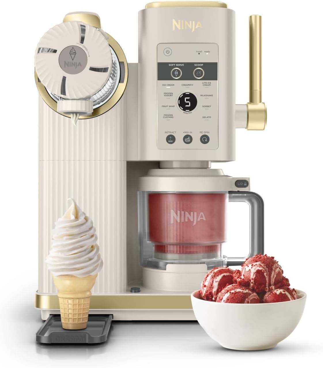 Ninja CREAMi Scoop & Swirl La heladera con 2 tarrinas y 13 funciones prepara helados en Amazon