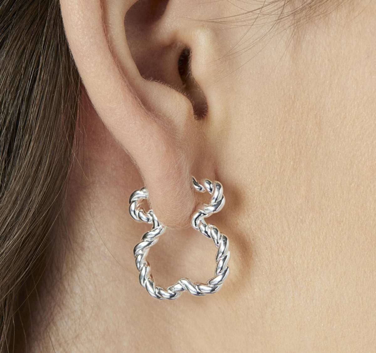 Pendientes con silueta oso Twisted de TOUS