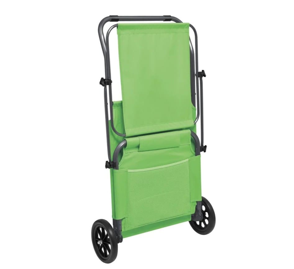 Tumbona de playa y carrito de transporte de Lidl