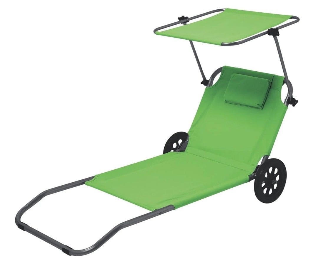 Tumbona de playa y carrito de transporte de Lidl