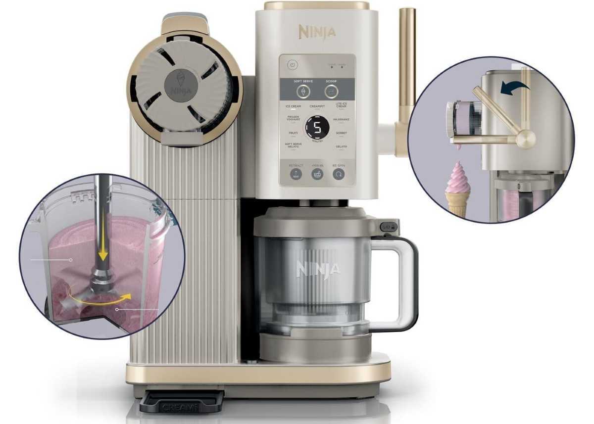 Ninja CREAMi Scoop & Swirl La heladera con 2 tarrinas y 13 funciones prepara helados en Amazon