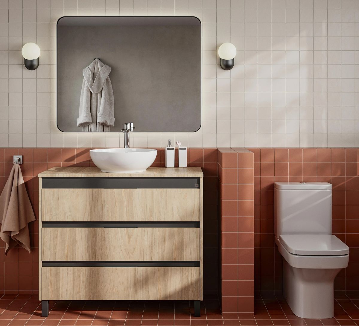 Mueble de baño con lavabo Roca Alpine de Leroy Merlin
