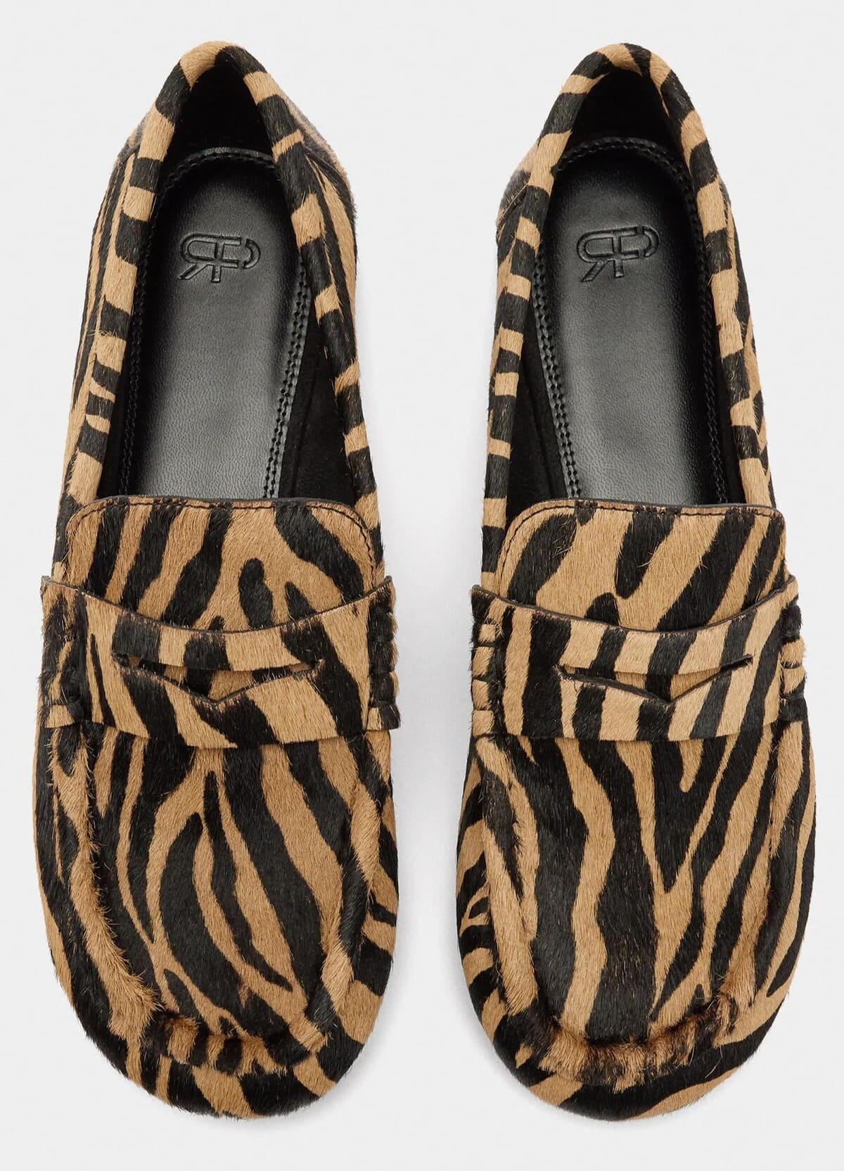 Mocasines de piel estampado animal