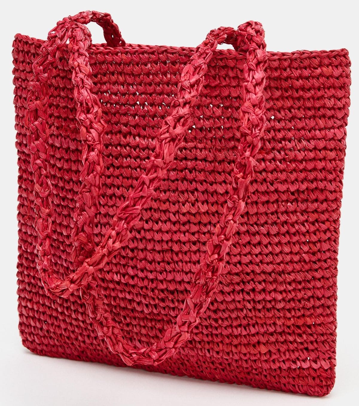 Bolso mini shopper rafia de Zara