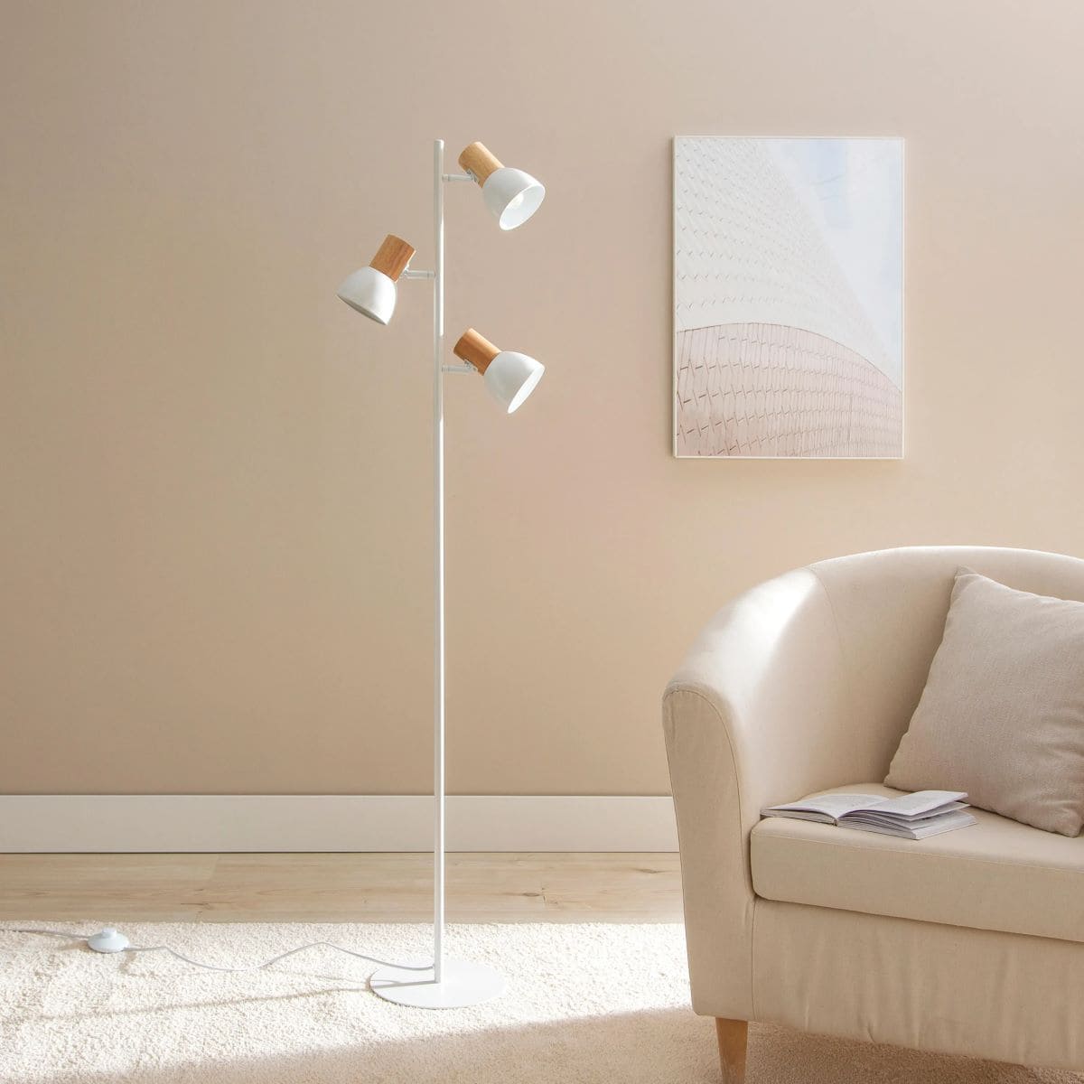 Lámpara de pie de 3 luces Venosa, INSPIRE