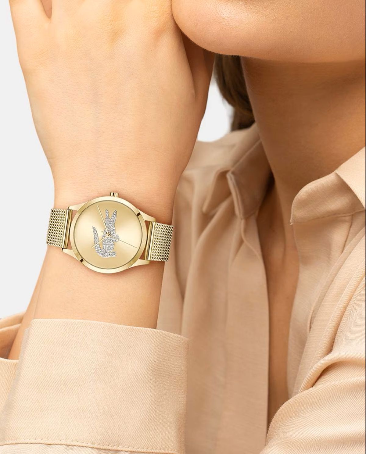 Reloj Lacoste Crocodelle de acero dorado de El Corte Inglés