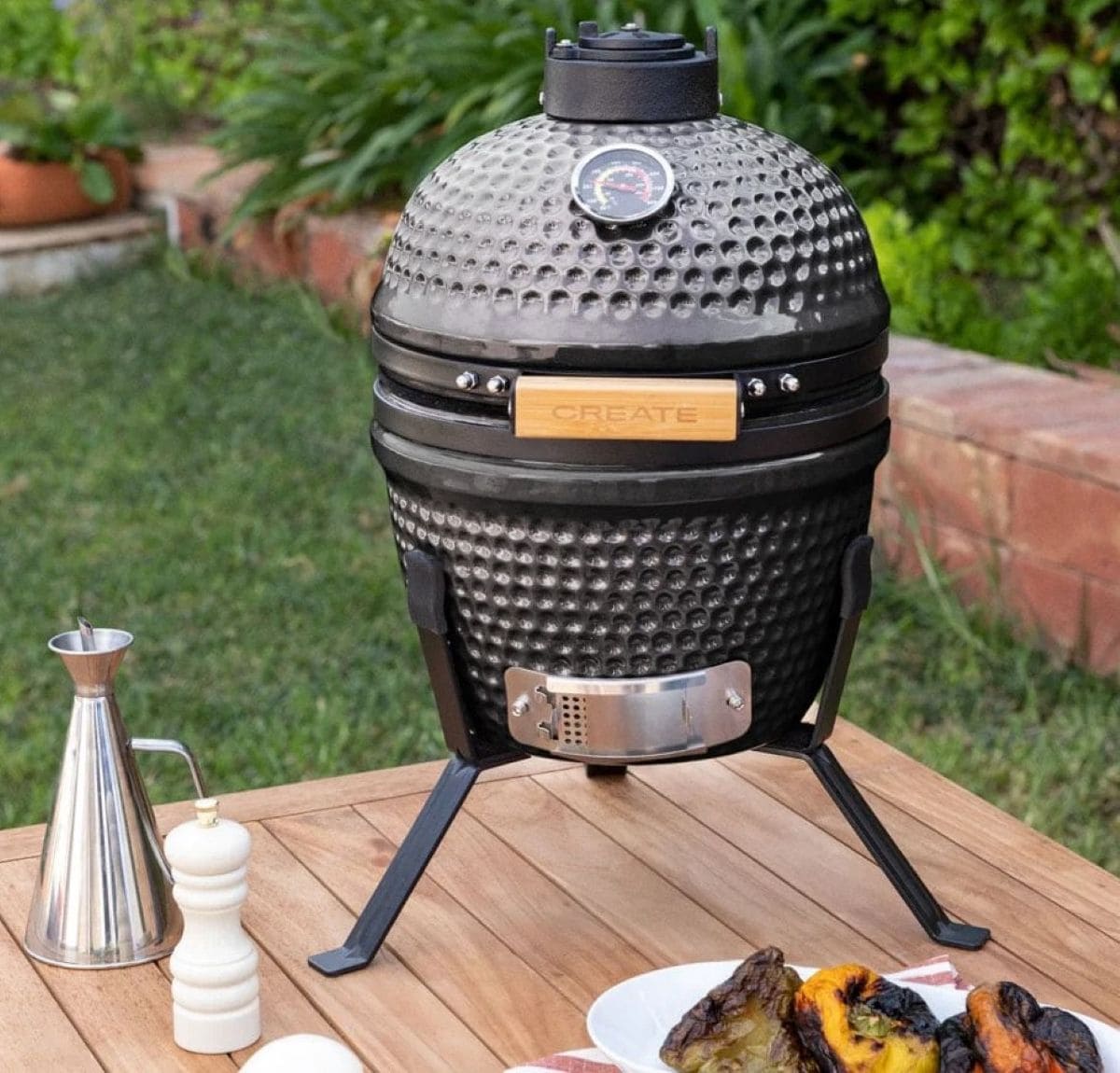 Barbacoa ahumadora de cerámica Kamado CREATE de Leroy Merlin