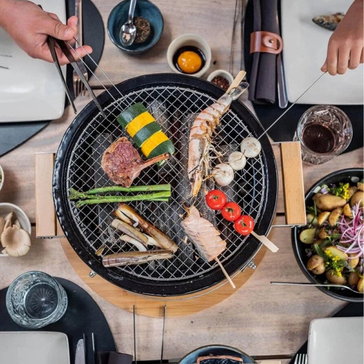 Parrilla de mesa tradicional japonesa ABURI Kaminklaus de Leroy Merlin